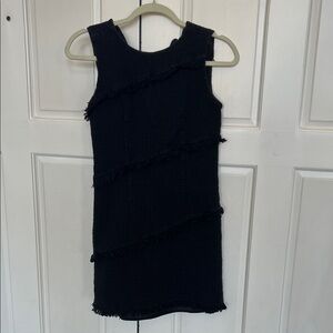 Ann Taylor Black Textured Mini Dress